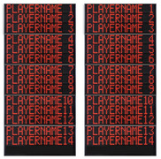 panneaux latraux pour l'affichage du nom des 14 joueurs des 2 quipes